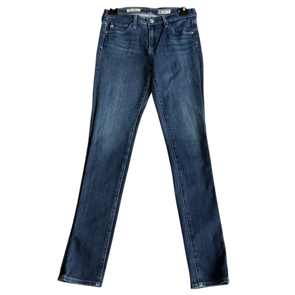 AG Prima Mid Rise Cigarette Jeans Womens 26R Blue Stretch Denim US USA